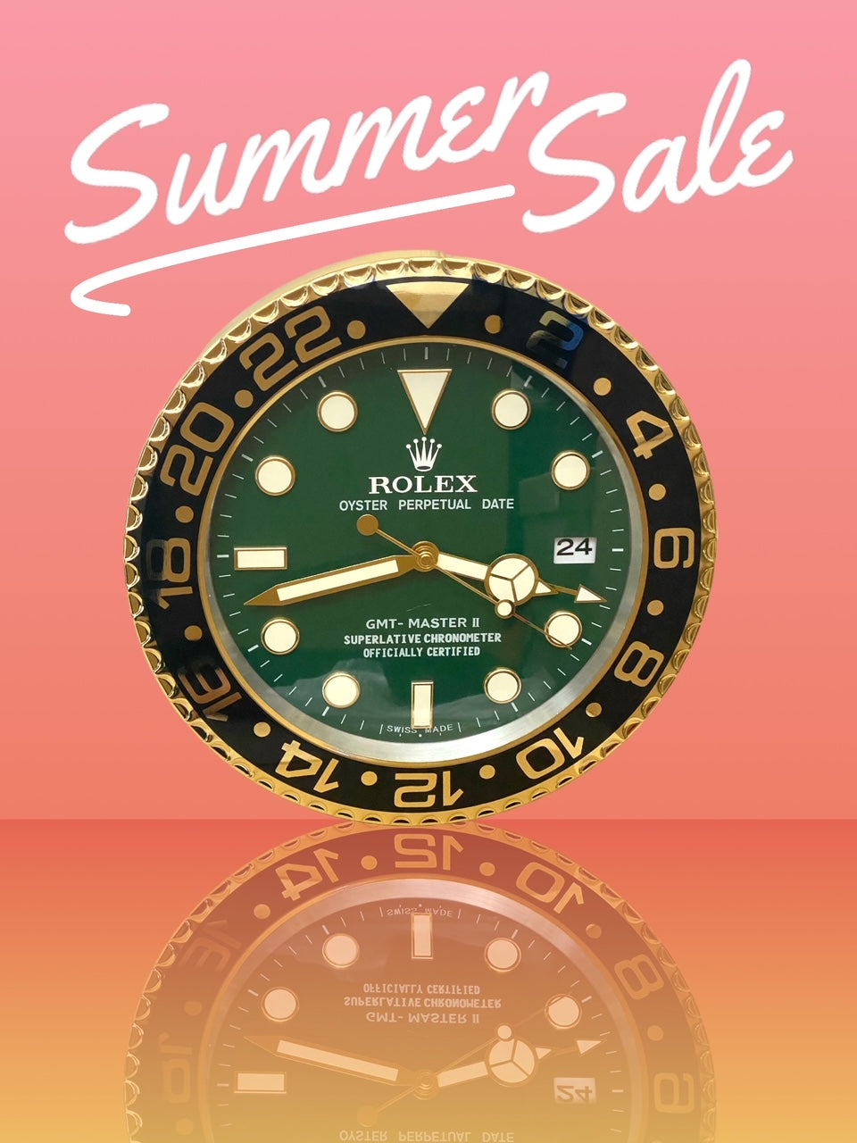 Rolex Submariner Luxury Watch Brand Super High Quality Metal Wall Clock